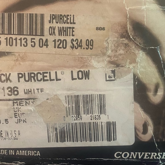 90's vintage Converse Jack Purcell "CONVERSE JACK PURCELL X7136" - Picture 5 of 7